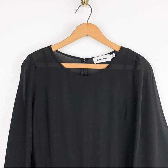 Revolve Line + Dot Celeste Black Sheer Romper Sz S - Picture 5 of 12